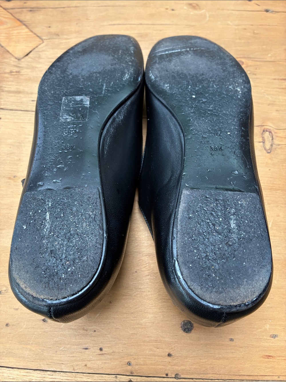 The Row Black Leather Mary Jane Loafers - Picture 3 of 7